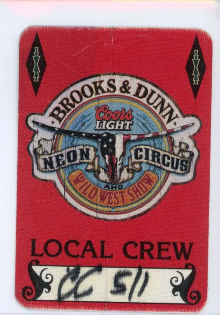 Brooks & Dunn Neon Circus and Wild West Show Crew Pass