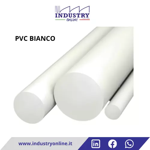 Barra barre  tonde tonda pieno in PVC BIANCO Da 10 a 60 mm in varie Lunghezze