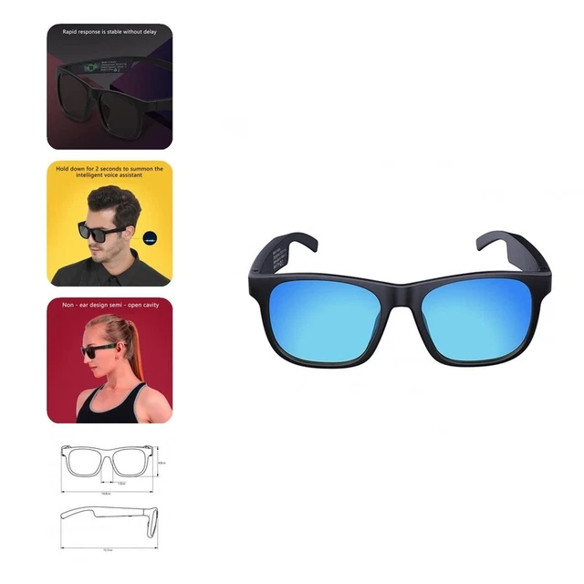 Wireless Sunglasses No Delay Long Battery Life Polarized Smart Glasses Headset