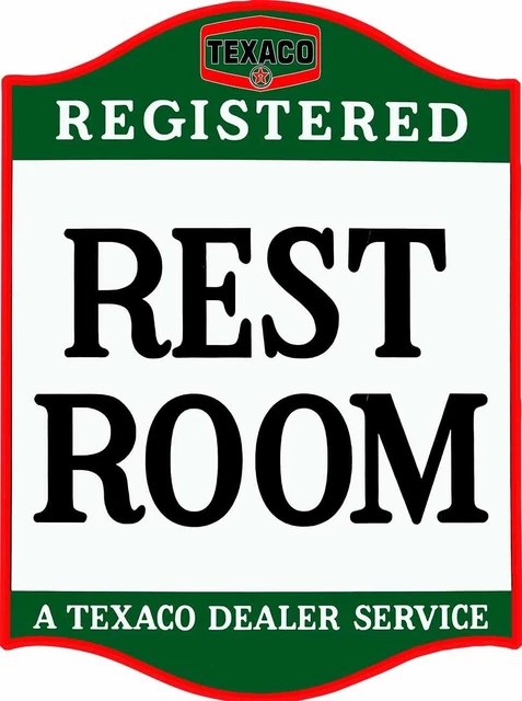 Texaco Rest Room Laser Cut Metal Sign