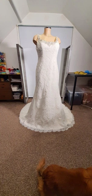 Abito da sposa Morilee di Madeline Gardner di marca taglia 14 avorio britannico