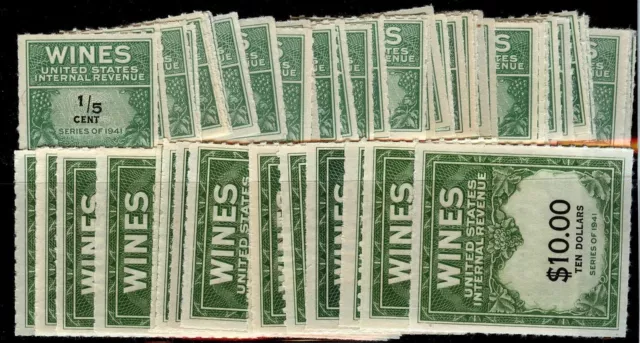 WHOLESALE GROUP WINE STAMPS - set 56 -- cv$318+ - FVF NH NGAI -- ships FREE!!