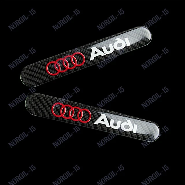 X2 Carbon Fiber Car Trunk Side Fenders Door Badge Scratch Guard Sticker For Audi