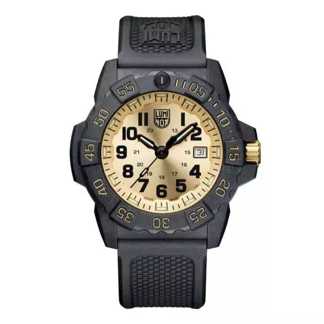 Luminox Navy Seal XS.3505.GP.SET Gold 45 mm CARBONOX™ Rubber Quartz Men's Watch