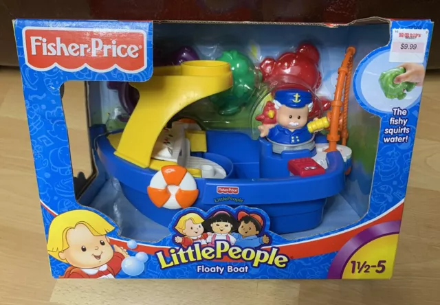 Fisher Price Little People - Floaty Boat Fishing Boat With 2 Little People  (F) 
