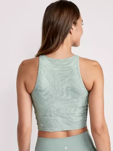 OLD NAVY ACTIVE 3X Sports Bra Silver Shine LIGHT SUPPORT POWERSOFT LONGLINE  $21.35 - PicClick AU