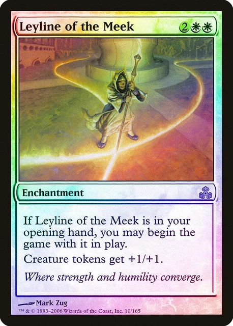 Leyline of the Meek 1x FOIL GPT MTG Guildpact Rare MINT white Leyline of the Meek 1x FOIL GPT MTG Guildpact Rare MINT white