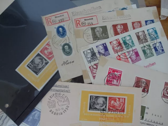 DDR: Blöcke, Briefe, Erstausgaben, Einschreiben, postfrisch oder gestempelt