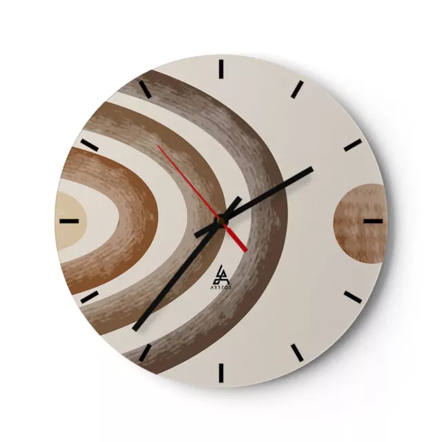 Reloj de Pared 30x30cm Reloj de Vidrio Pieza Geométrico Boho Silencioso