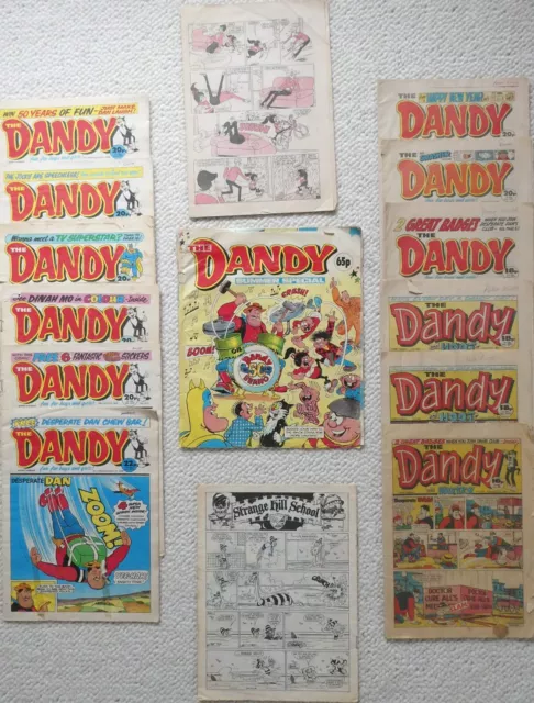 Vintage Dandy comics. 14 copies plus one Summer Special
