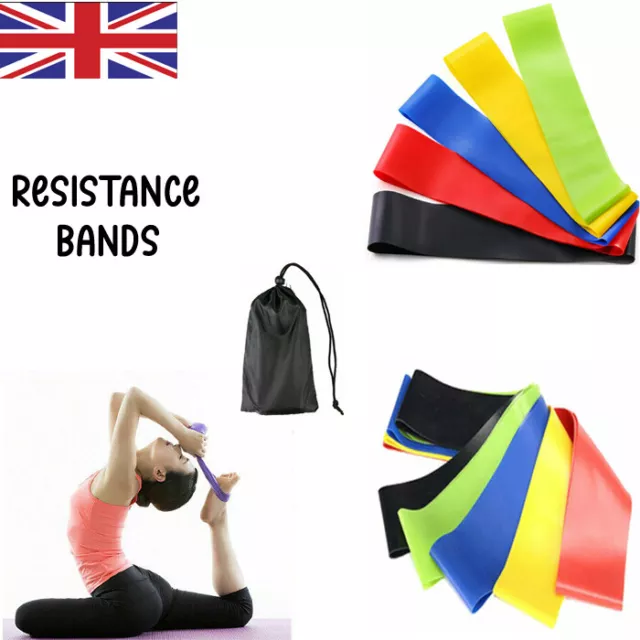 Resistance Bands Exercise Sports Loop Fitness Home Gym Yoga Latex Set Or Single