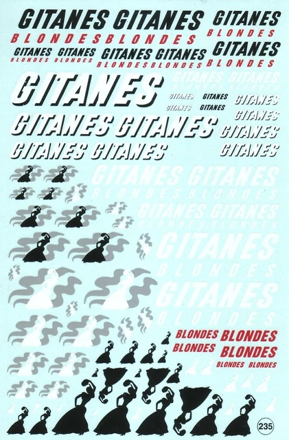 Décalcomanies (decals) Gitane Pour Modèle Réduit Maserati à L'échelle 1/43 - Lot Entamé, Occasion