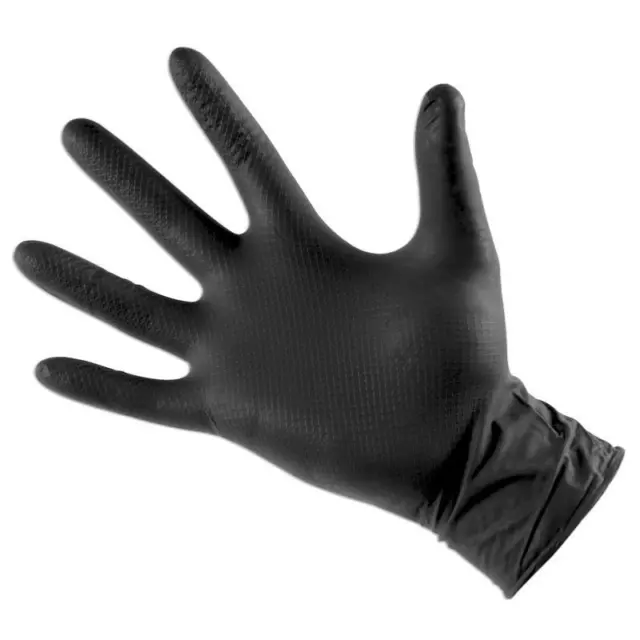 Ritter Premium Lot de 100 gants jetables en nitrile Noir sans poudre Taille  M