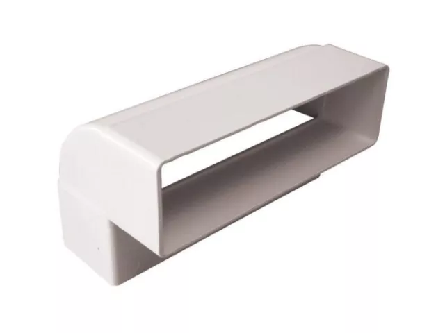 Domus uPVC Rectangular Flat Channel Vertical 90° Bend 204x60mm 55600