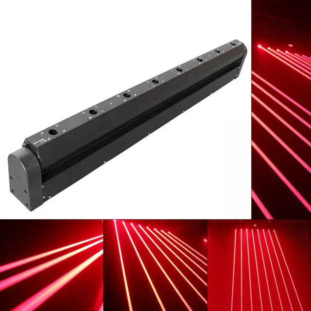 8 Eyes Laser Lights Red 500mw Moving Head Stage Beam DMX512 DJ Stage Lighting
