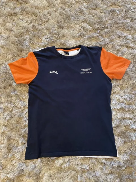 Hackett x Aston Martin Racing T-Shirt Men’s Size Medium Navy White Orange