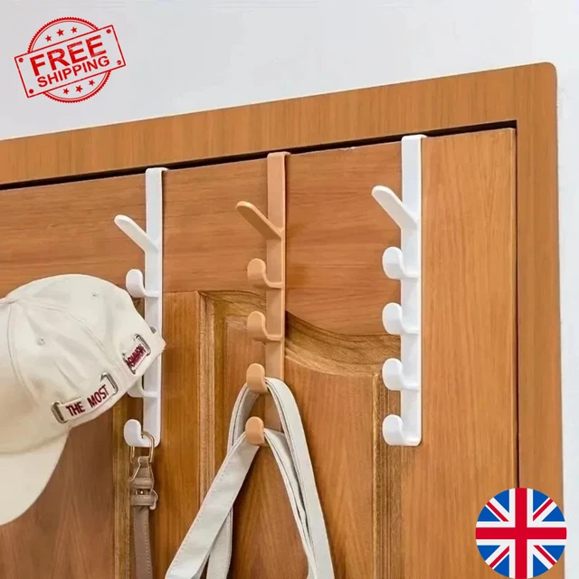Over-The-Door Ironing Hanger - 2-Hook Space Saver For Clothes, Towels, Holds Up To 20 Items, White Finish