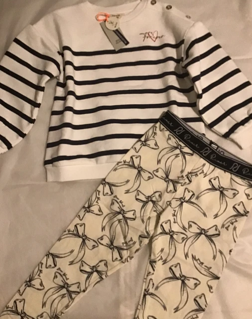 Set felpa a righe River Island mini ragazze età 2-3 anni nuova con etichette 2