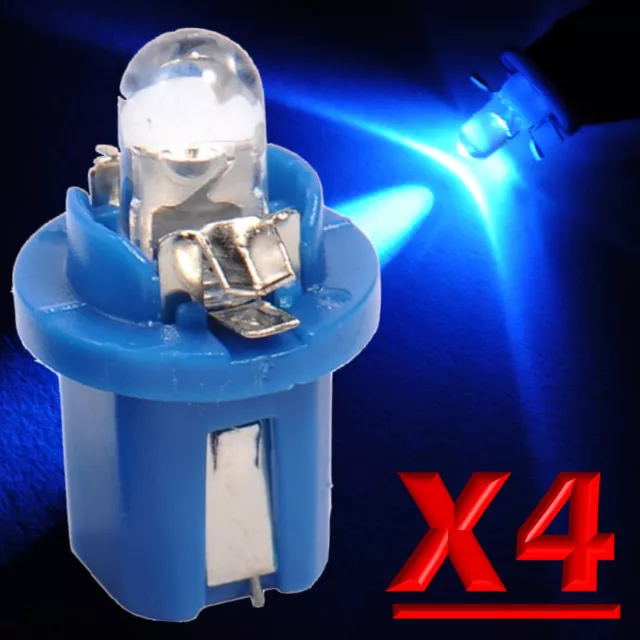 4 Pezzi LED T5 B8.5D BLU Lampade Lampadine Per Cruscotto e Quadro Strumenti