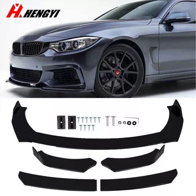 M Spoiler Lèvre Lame Jupe Pare-Choc Avant pour BMW 4er F32 F33 F36 Noir Brillant