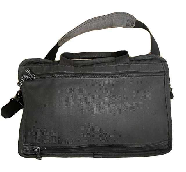 TUMI Alpha Ballistic Nylon Computer Portfolio Briefcase Bag Black 2