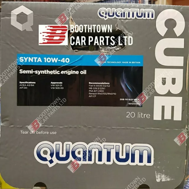 Quantum 10w40 Semi-Synthetic Blend Quantum Synta Motor Oil 5 Litre 20L CUBE