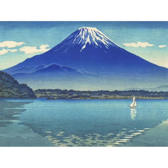 Koitsu Lake Shoji Mount Fuji Japanese Painting Canvas Wall Art Print Poster