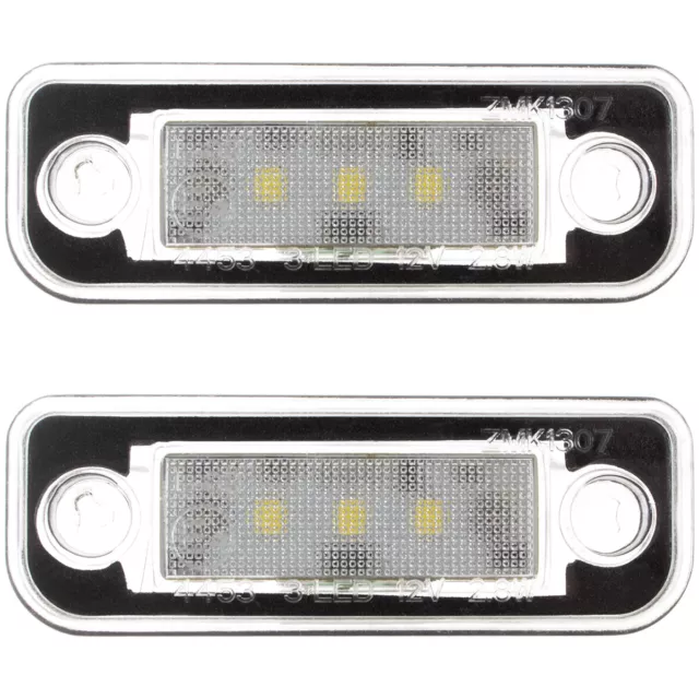 COPPIA LUCE LUCI TARGA POSTERIORE 2x 3 LED (E4) PER MERCEDES W203 W211 W219 R171