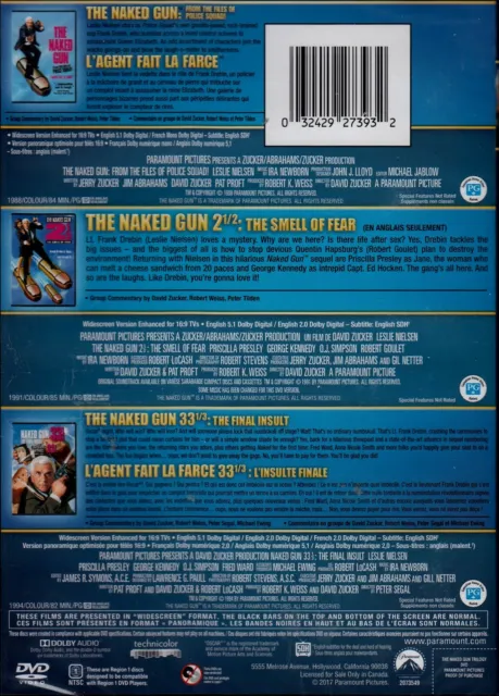 The Naked Gun Trilogy - LESLIE NEILSEN , GEORGE KENNEDY , New DVD - 2