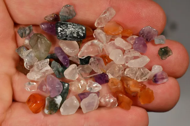 50g MIXED STONE CHIPS Tumbled Stones Fairy Stones Mini Healing Crystals 3