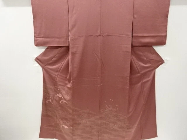 6247653: Japanese Kimono / Vintage Homongi / Embroidery / Rough Wave