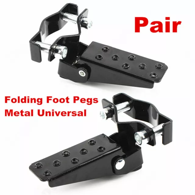 Universal Fit Black Motorcycle Passenger Foot Peg Rear Pedal Footrest 25-28m-lk