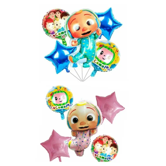 5 pz set di palloncini festa in lamina di compleanno Cocomelon JJ pacchetto decorazioni