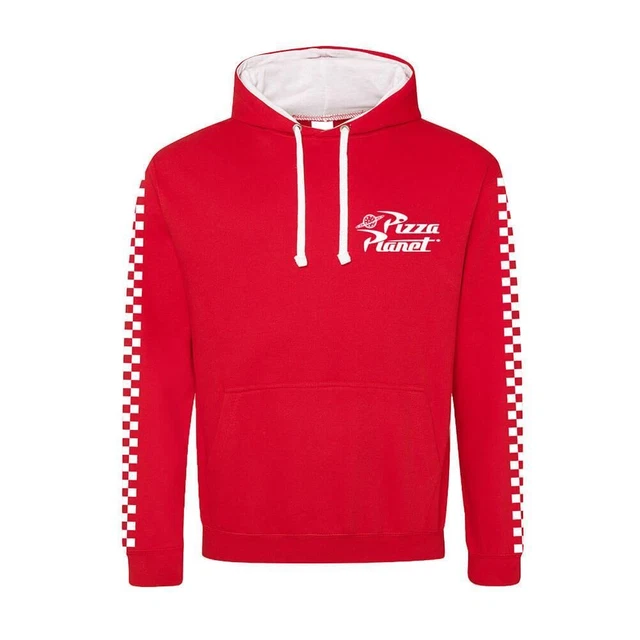 Unisex Disney Toy Story Pizza Planet Red Pullover Hoodie - Sizes S to XXL