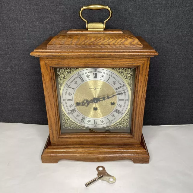 Vintage Howard Miller Westminster Chime Mantel Clock 612-438 w/Key - WORKS