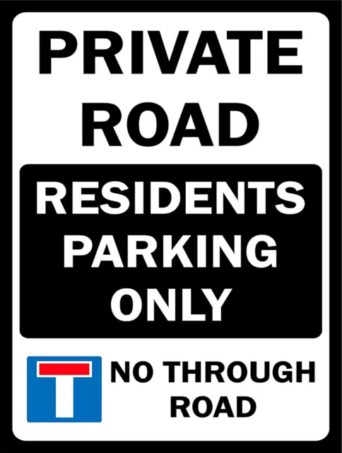 Private Road Residents Parking Only Metal Sign Garage Bar Road Traffic Car Tin