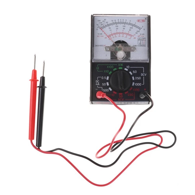 Multimetro LCD 3½ Digit Batteria Inclusa Multimetro Digitale Professionale - Misura Volt, Amp, Ohm, Con Test Diode E Continuità Voltmetro Digitale Impermeabile