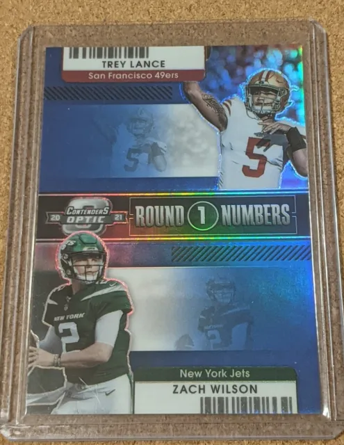 2021 Contenders Optic Trey Lance Zach Wilson Rookie Round Numbers /99 RC SP 🔥