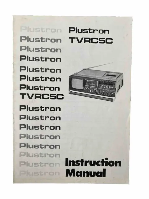 Plustron TVRC5C Instruction Manual  Vintage Nostalgic
