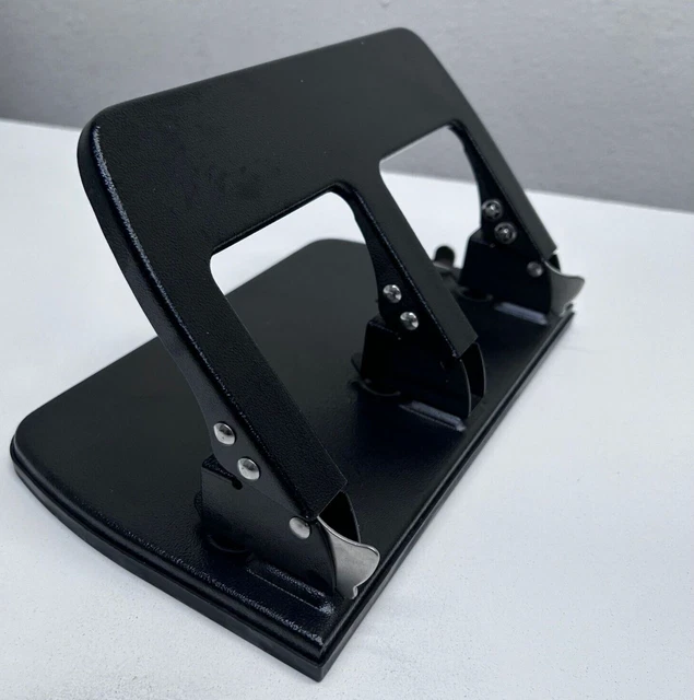 3-Hole Heavy-Duty Punch -  BLACK