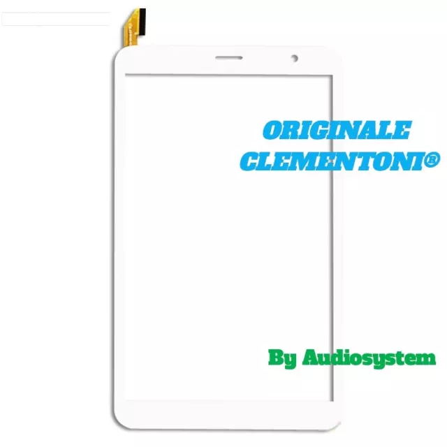 VETRO +TOUCH SCREEN per CLEMENTONI CLEMPAD REVOLUTION V58978 16628 9" BIANCO