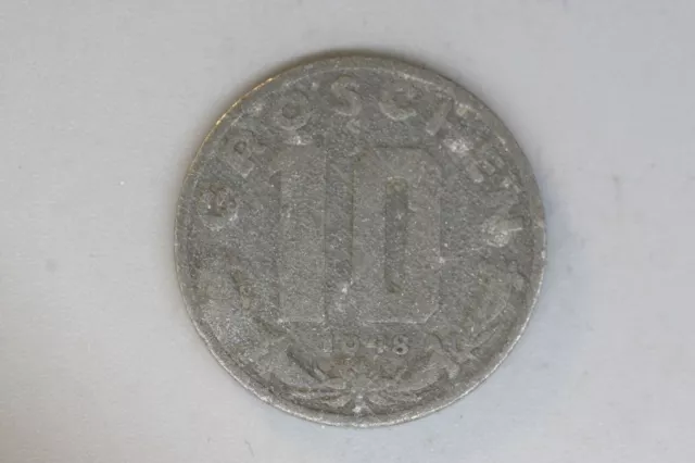 1948 - Austria - 10 Groschen Coin - VG