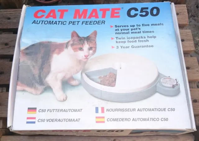 Alimentador Automático Cat Mate C50 5 Días Para Gatos - En Caja - Sin Usar