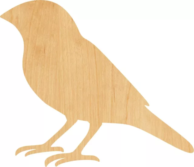 Finch Laser Cut Out Wood Shape Craft Supply - Woodcraft Cutout