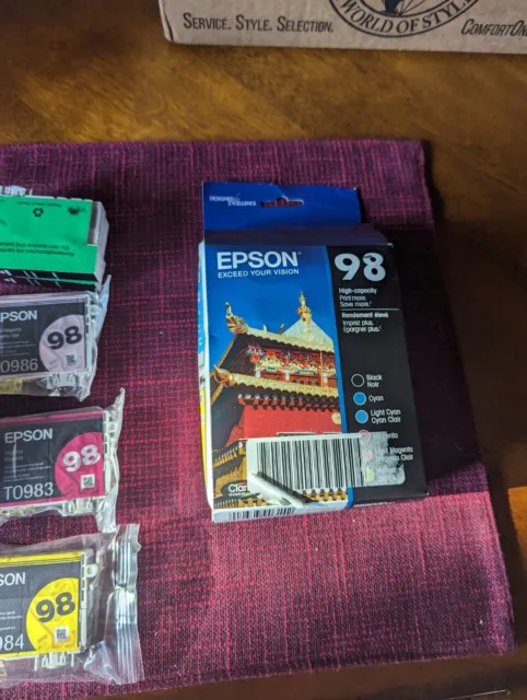 Epson Claria 98 Ink Cartridges - 6 Pack Black/Cyan/Yellow/Magenta, Plus 4 More