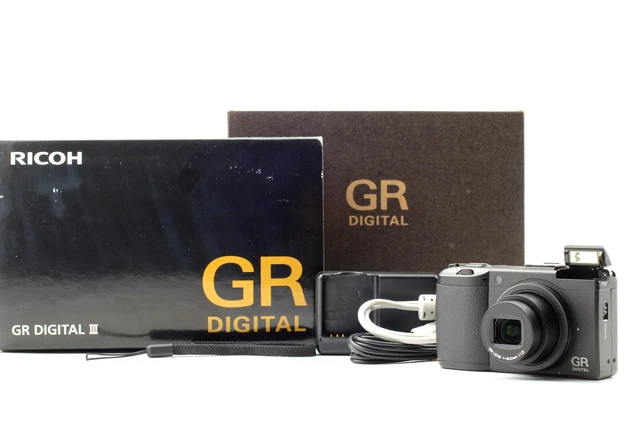 SH/853 [Top MINT in BOX] RICOH GR DIGITAL III 10.0MP Black Digital Camera JAPAN