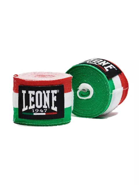 Bendaggi Leone Fasce Ab705 Guantoni Bende 3,5Mt Boxe Thai Tricolore Sottoguanti