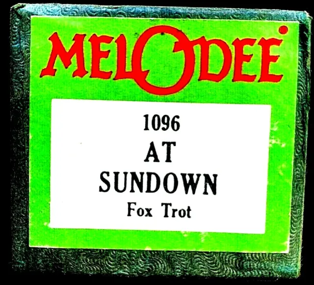 MELoDEE Music Rolls AT SUNDOWN 1096 Original Player Piano Roll