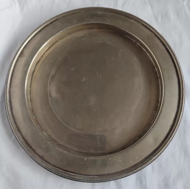 Vintage Round Silver-Plated Tray or Platter - Barker Brothers