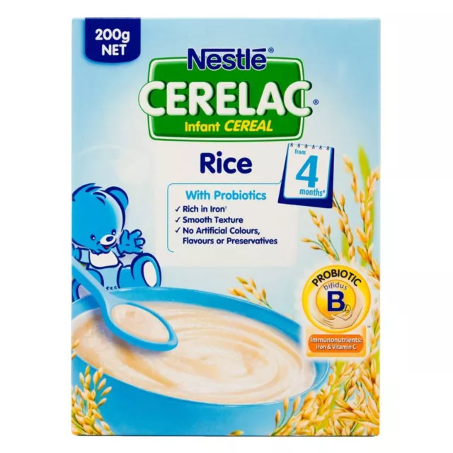 Nestle Cerelac Rice 200G Infant Cereal From 4 Months -